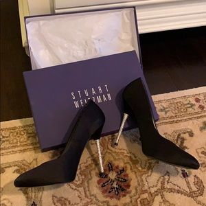 Never worn Stuart Weitzman crystal stiletto pumps